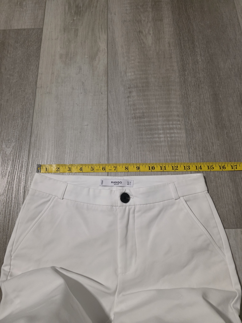 Mango Basics White Cropped Straight Leg Pants Size 4 - Picture 7 of 10